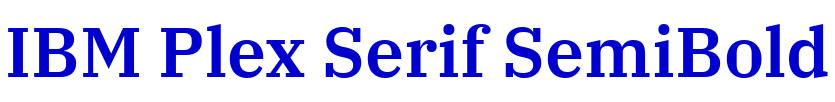 IBM Plex Serif SemiBold font